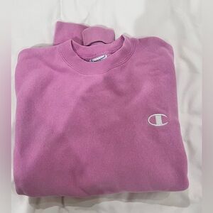 Pink Champion reverse weave crew neck